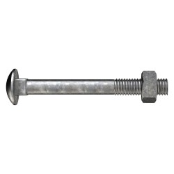 M10x100mm Galvanised Cup Head Bolt/Nut