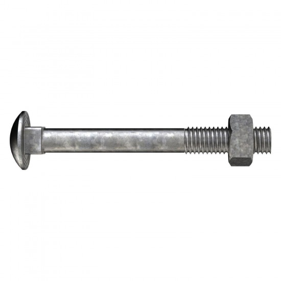 M10x110mm Galvanised Cup Head Bolt/Nut