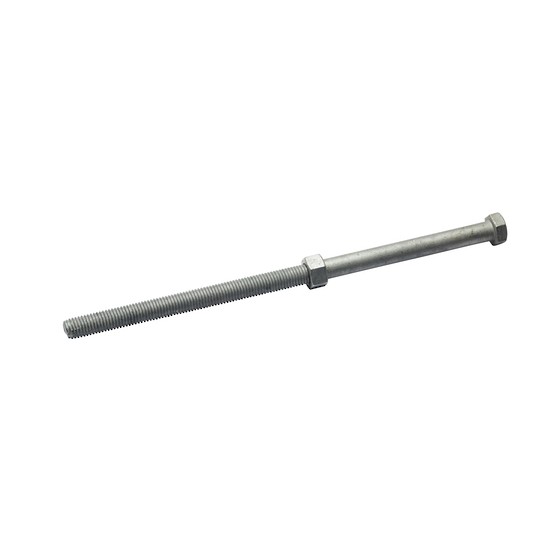 M12x240mm Galvanised Engineer Bolt/Nut - Extra Thread