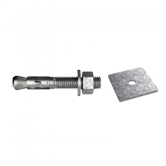 M12x135mm Galvanised Through Bolts - Bottom Plate Pack - Bucket 50