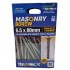 Bremick Masonry Screw 6.5 x 80mm B8 Galvanised CSK T30 - Qty: 50
