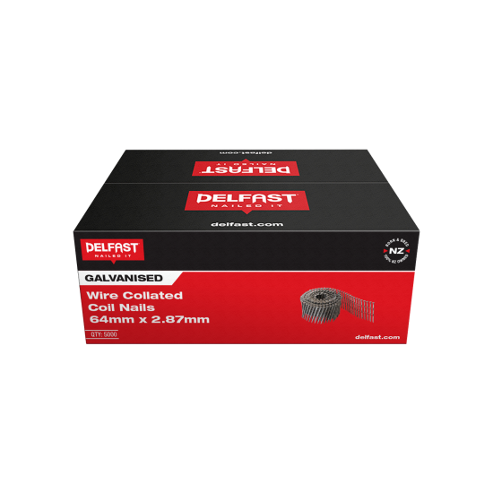 Delfast Coil Nails 64 x 2.87mm Ring Shank Galvanised - 5000 Pack