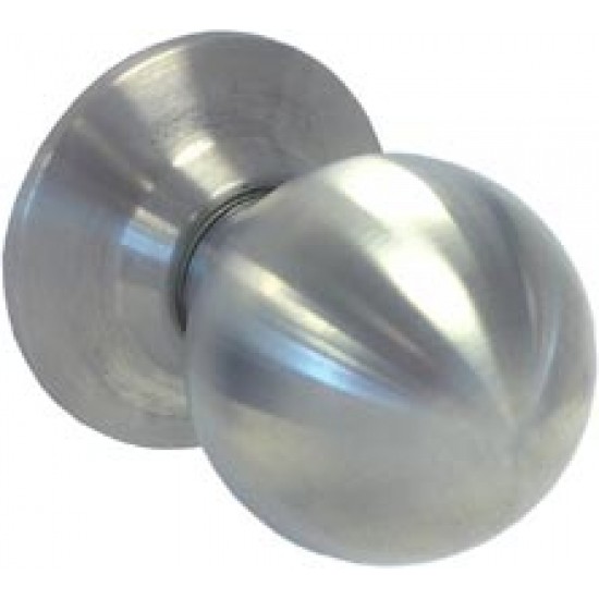 Miles Nelson Cirque Brushed Stainless Door Knob - Passage Latch