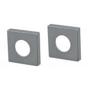Miles Nelson S Range Square Passage/Dummy Rosette - Satin Chrome
