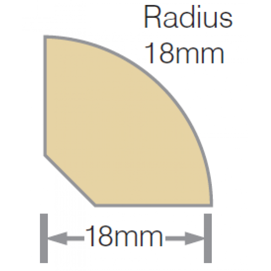 Mould No2 Quad H3.1 RAD FJ Pre-Primed 18mm - Per Meter