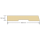 Mould No20PP 60x10mm Single Bevelled Architrave RAD FJ Gesso - 5.4m