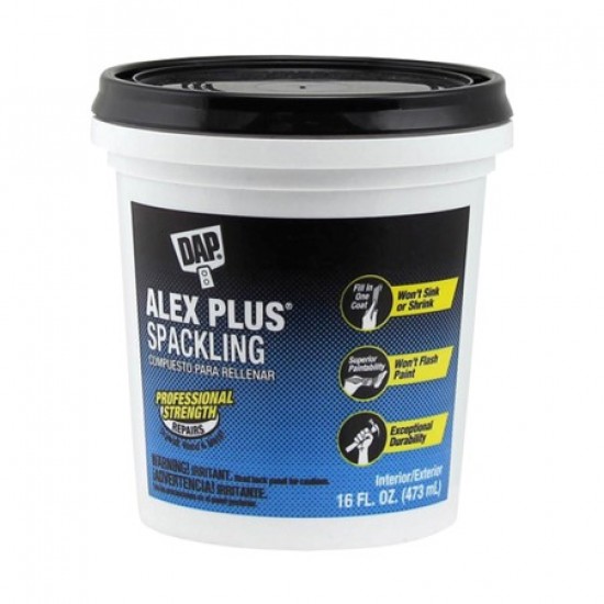 DAP Alex Plus Spackling 16oz (473ml) - Tub