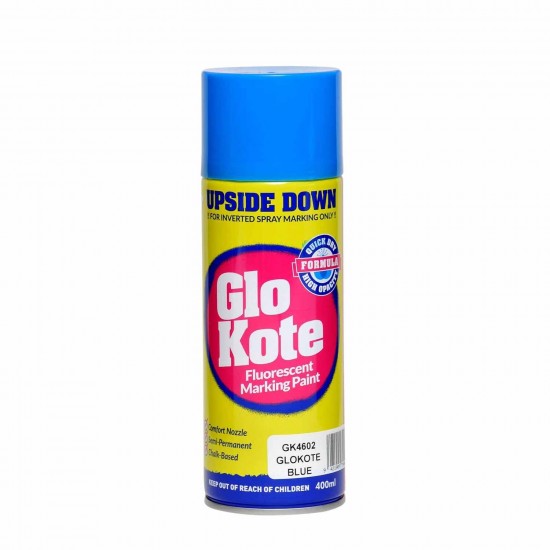 GloKote Upside Down Marking Spray Fluorescent Blue 312g