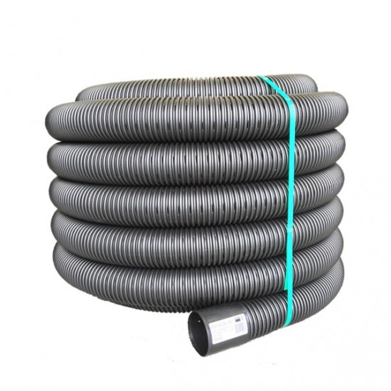 Black Snake Drainage Coil 110mm x 15m - Slotted