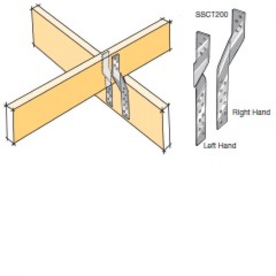 Lumberlok Ceiling Tie Left Hand Stainless Steel 200mm