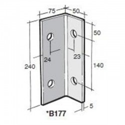 Bowmac B177 Angle Bracket - Galvanised