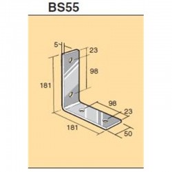 Bowmac Angle Bracket Stainless Steel  BS55 (No Gusset)