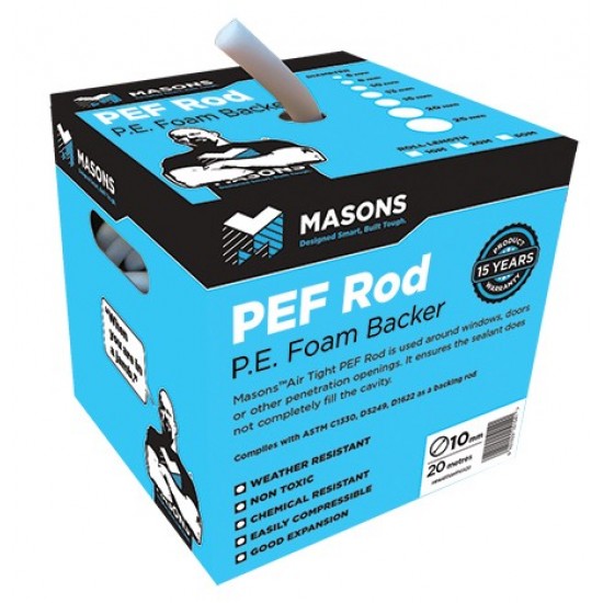 Masons PEF Backing Rod 10mmx50m