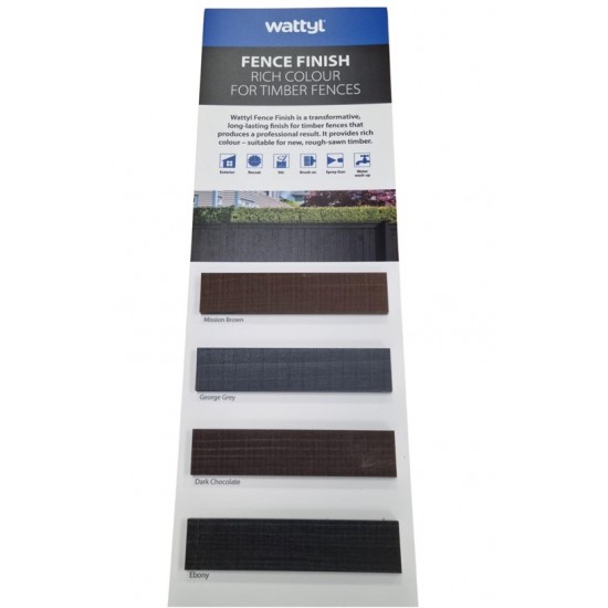 Wattyl Fence Finish Paint Low Sheen 10 Litre - Dark Chocolate