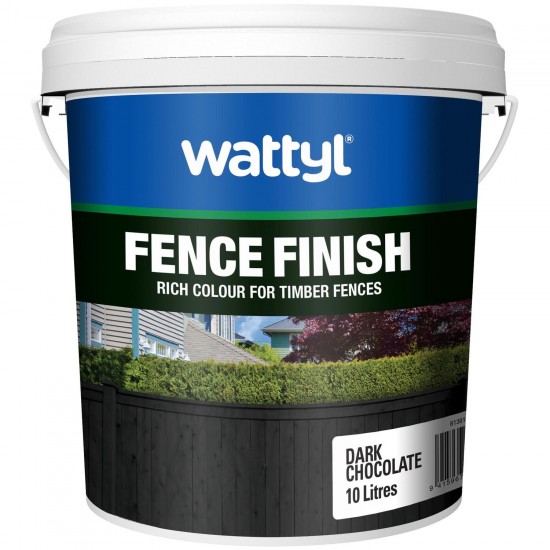 Wattyl Fence Finish Paint Low Sheen 10 Litre - Dark Chocolate