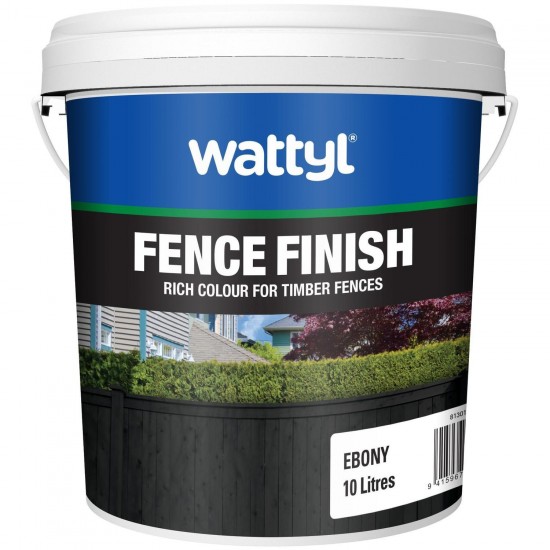 Wattyl Fence Finish Paint Low Sheen 10 Litre - Ebony