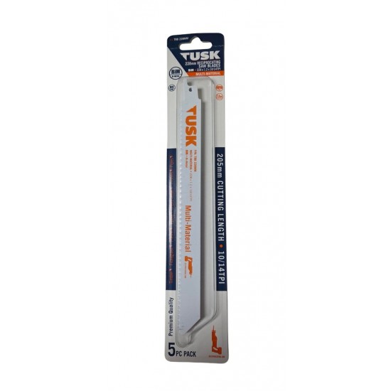 Tusk Sabra/Reciprocating Saw Blades for Multi-Material 228mm x 19 - 5 Pack