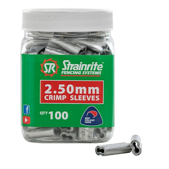 Strainrite Crimp Sleeves 2.5mm (Pottle 100)