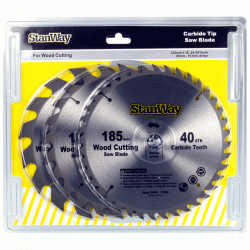 Stanway Wood Cutting Saw Blade 185mm - Set of 3