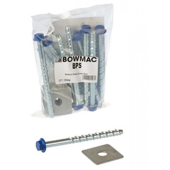 Bomac Bottom Plate Screw Bolt M10 x 140mm Galvanised - Qty: 10 Bag