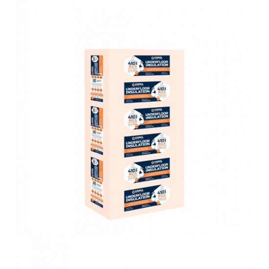 Expol Underfloor R2.5 1200 x 410 x 100mm * ORANGE BAG * (6 Panels / 2.95 m2)