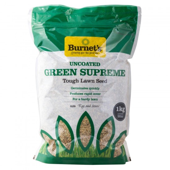 Green Supreme Uncoated Lawn Seed - 1kg